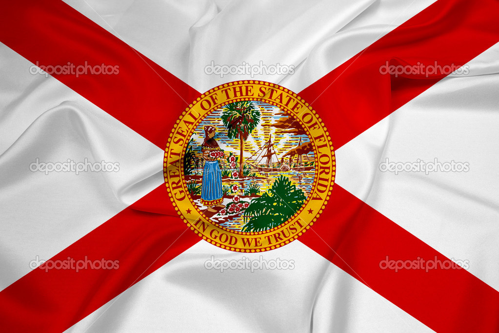 Waving Florida State Flag
