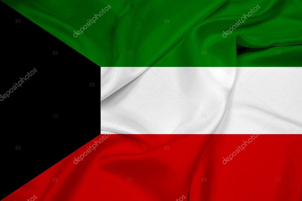 Waving Kuwait Flag