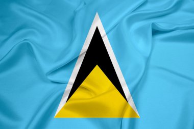 Saint lucia bayrak sallayarak