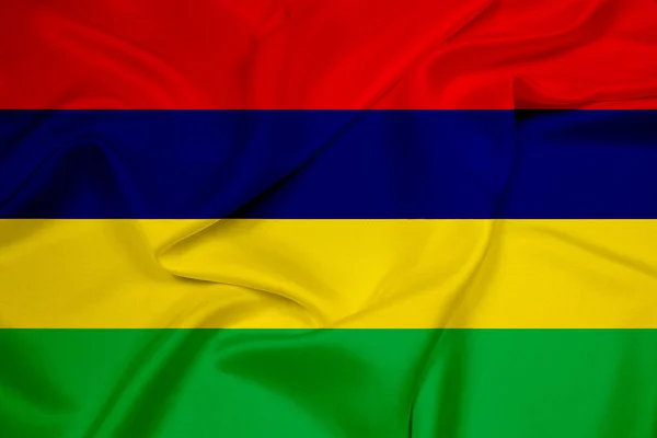 Viftar mauritius flagga — Stockfoto