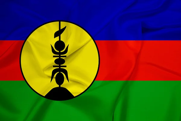 Mávání vlajkou Nová Kaledonie — Stock fotografie