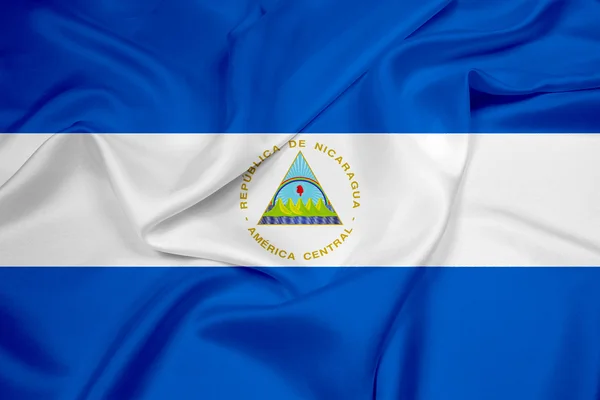 Wapperende vlag van nicaragua — Stockfoto