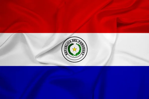 Ondeando bandera de Paraguay —  Fotos de Stock