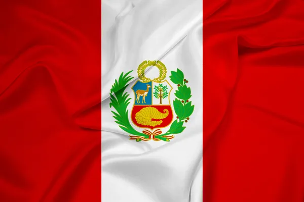 Viftar peru flagga — Stockfoto