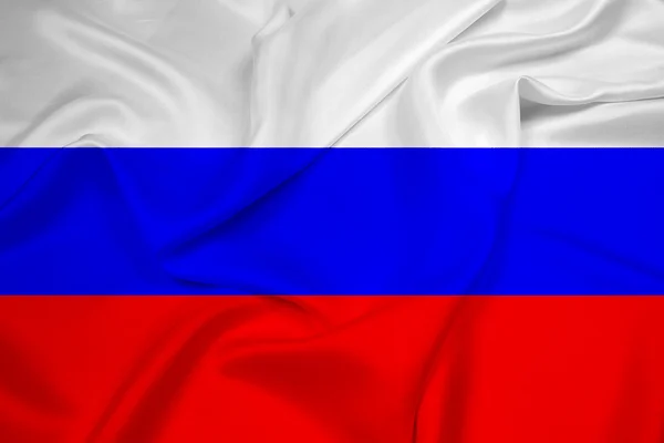 러시아 깃발을 흔들며 — 스톡 사진
