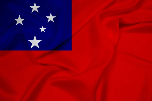 Waving Samoa Flag — Stock Photo, Image