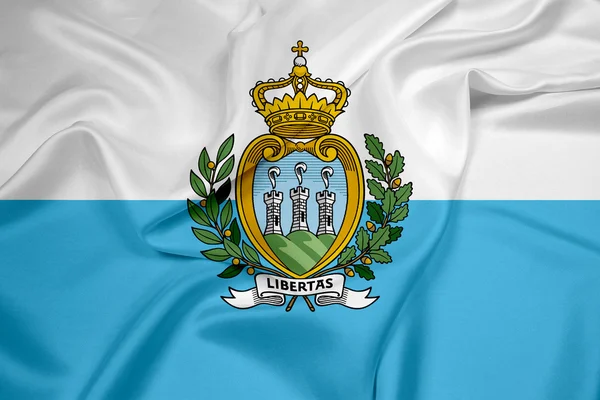 Waving San Marino Flag — Stock Photo, Image