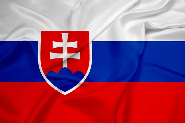 Viftar Slovakien flagga — Stockfoto