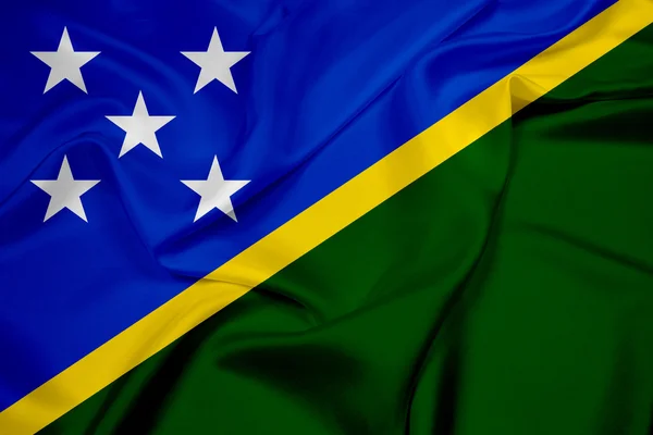 Waving Solomon Islands Flag — Stock Photo, Image