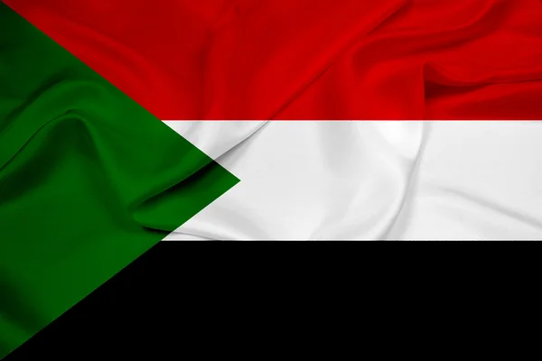 Bandiera Sudan sventolante — Foto Stock