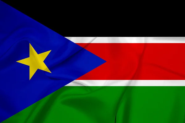 Waving South Sudan Flag — Stock Photo, Image