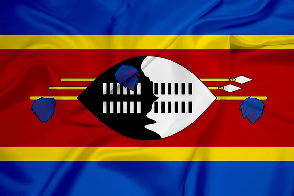 Wapperende vlag van swaziland — Stockfoto