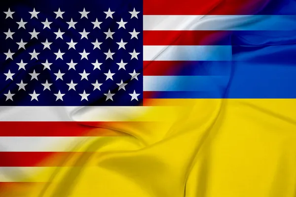 Розмахував прапором України та США — стокове фото