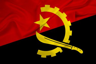 Angola bayrağı sallayarak