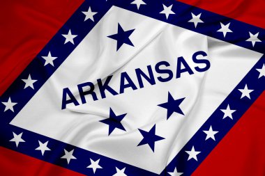 Arkansas Eyalet bayrağı sallayarak