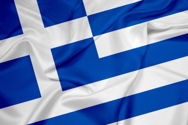 Yunanistan bayrağı sallayarak