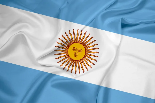 Lambaikan bendera Argentina — Stok Foto