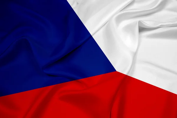 Çek Cumhuriyeti bayrağı sallayarak — Stok fotoğraf