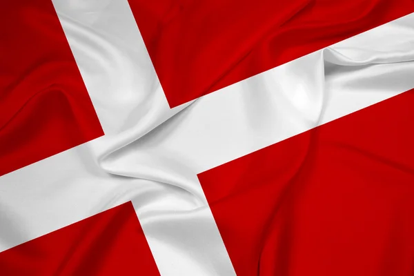 Waving Denmark Flag — Stock Photo, Image