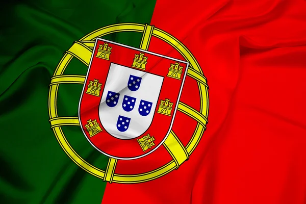 Portugiesische Flagge schwenken — Stockfoto