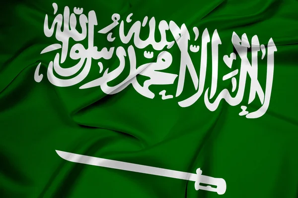 Acenando Bandeira da Arábia Saudita — Fotografia de Stock