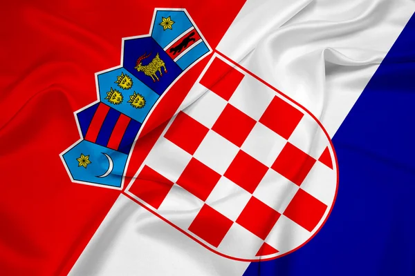 Розмахуючи прапором Хорватії — стокове фото