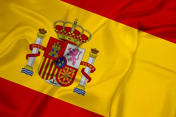 Vlající vlajka Španělsko — Stock fotografie