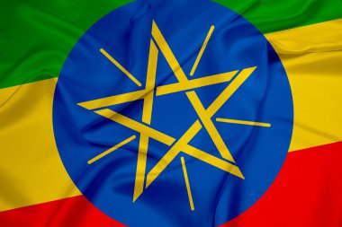 Etiyopya bayrağı sallayarak