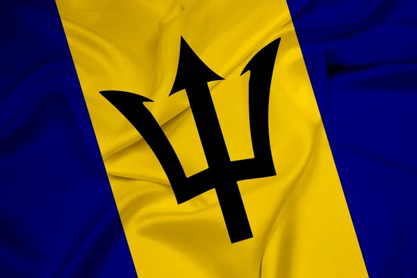 Bandeira dos Barbados acenando — Fotografia de Stock