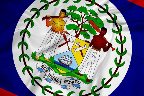 Viftar belize flagga — Stockfoto