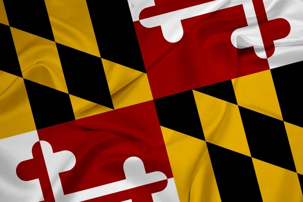 Ondeando la bandera del estado de Maryland — Foto de Stock