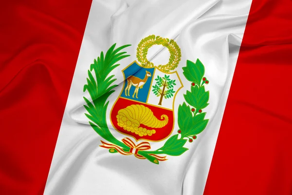 Viftar peru flagga — Stockfoto