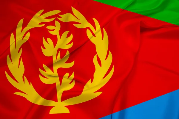 Eritreia-Flagge schwenkend — Stockfoto