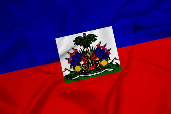 Haiti zászló integet — Stock Fotó