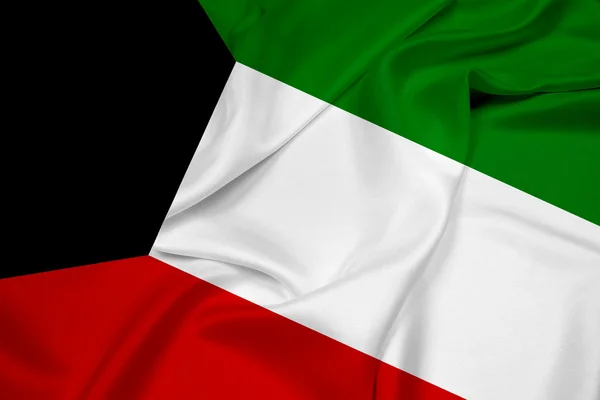 Acenando Bandeira do Kuwait — Fotografia de Stock