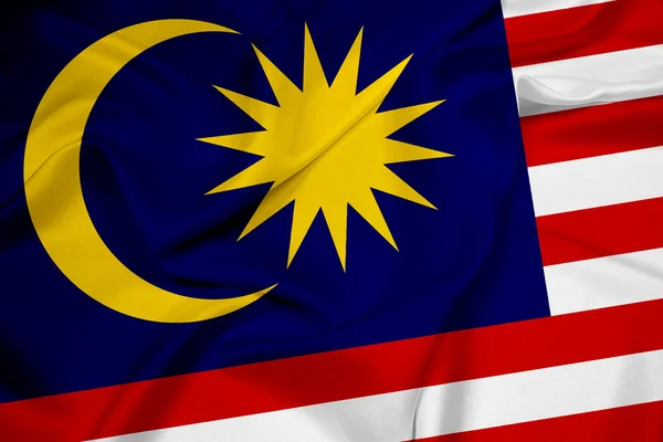 Schwenkt malaysische Flagge — Stockfoto