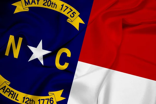 Wapperende vlag van north carolina — Stockfoto