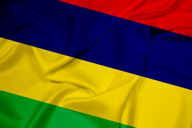 Mauritius bayrak sallayarak