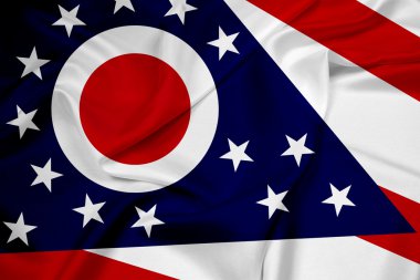 Ohio Devlet bayrağı sallayarak