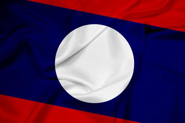 Viftar laos flagga — Stockfoto