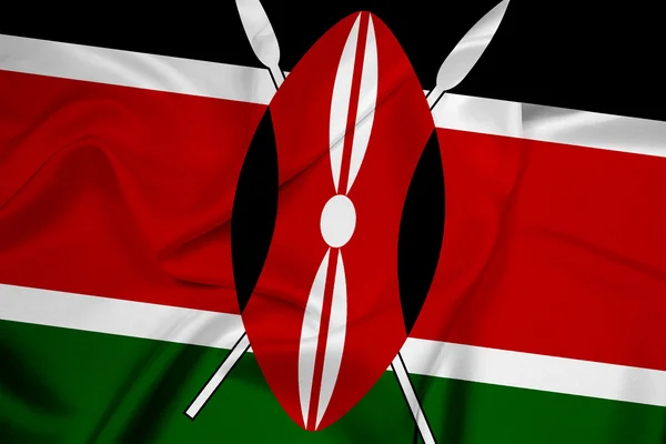 Waving Kenya Flag — Stock Photo, Image