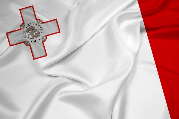 Waving Malta Flag — Stock Photo, Image