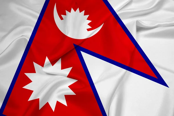 Ondeando bandera de Nepal — Foto de Stock