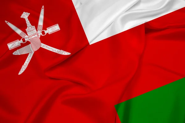 Vlající vlajka Ománu — Stock fotografie