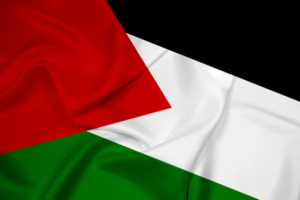 Ondeando bandera de Palestina — Foto de Stock