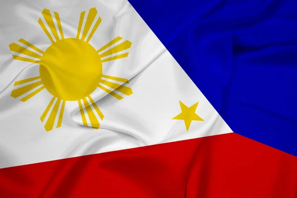 Ondeando bandera de Filipinas — Foto de Stock