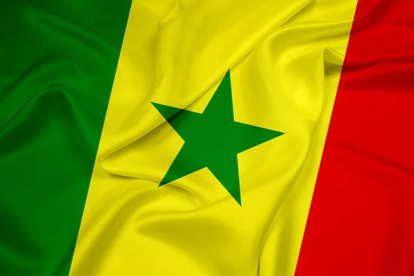 Ondeando bandera de Senegal —  Fotos de Stock