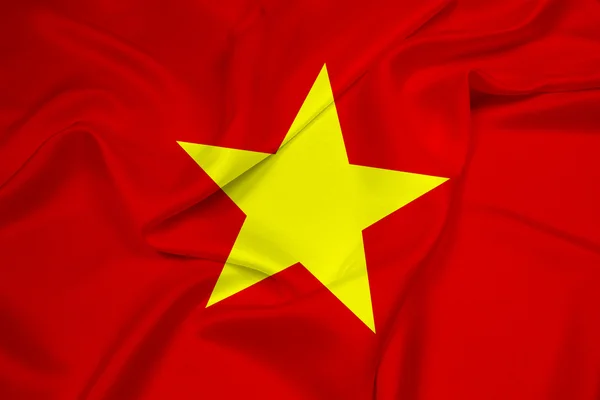 Ondeando bandera de Vietnam — Foto de Stock