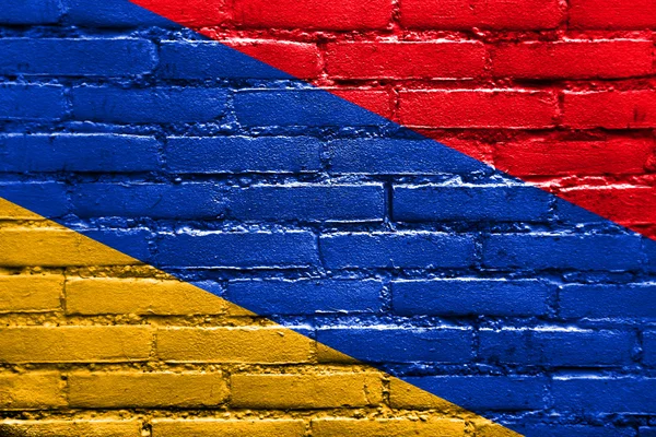 Armenia Flag painted on brick wall — Stock Photo, Image