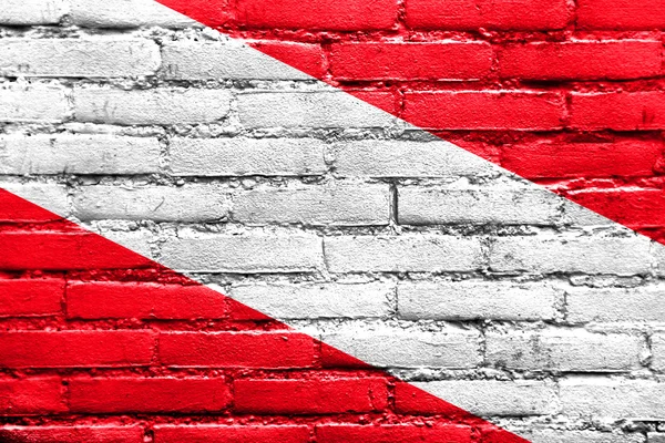 Austria Flag painted on brick wall — Stock Photo, Image